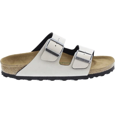 Afbeelding van Birkenstock Arizona Slippers Stone Narrow fit Grijs Imitatieleer Maat 45