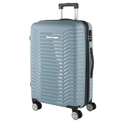 Afbeelding van ITACA Middelgrote Koffer. Suitcase Medium Trolley Reiskoffer van ITACA. Lichtgewicht Polypropyleen Harde Schaal 4 Wielen Cijferslot, Grijsblauw