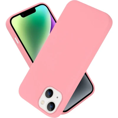 Afbeelding van Cadorabo Hoesje geschikt voor Apple iPhone 14 PLUS Case in LIQUID ROZE Beschermhoes TPU silicone Cover