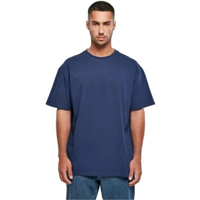 Afbeelding van Build Your Brand Heren T shirt Heavy Oversize Tee, Basic voor mannen, oversized fit, katoen, donkerblauw, M