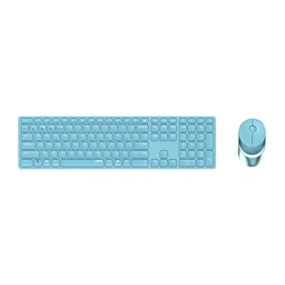 Afbeelding van Rapoo 9850M toetsenbord Inclusief muis RF draadloos + Bluetooth QWERTZ Duits Blauw