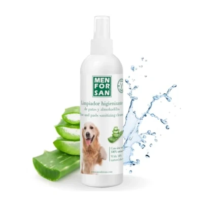Afbeelding van MENFORSAN Poot en padreiniger voor honden 125 ml, met 100% natuurlijk aloë vera, veganistisch product