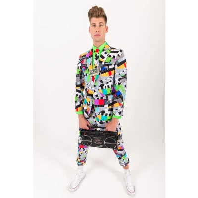 Afbeelding van Opposuits Kostuum, Heren, Maat: 56, Bunt