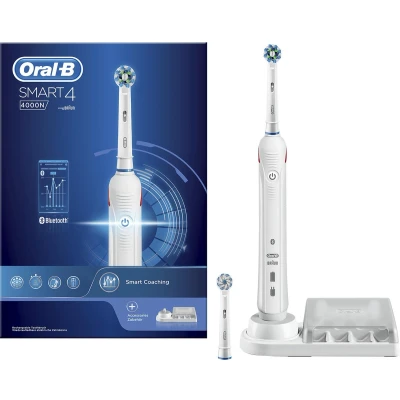 Afbeelding van Oral B elektrische tandenborstel Smart 4 4000N wit 3 poetsstanden