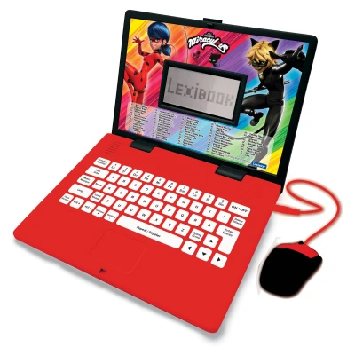 Afbeelding van Lexibook, Miraculous Ladybug Cat Noir, Educatieve tweetalige computer 124 activiteiten Frans/Engels, rood, JC598MIi1