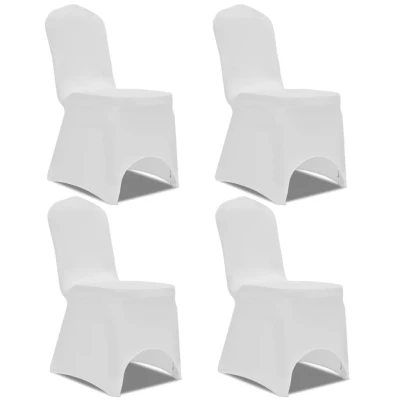 Afbeelding van Stoelhoes stretch 4 stuks wit
