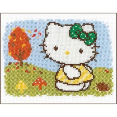Afbeelding van Telpakket kit Hello Kitty Herfst Vervaco PN 0148647