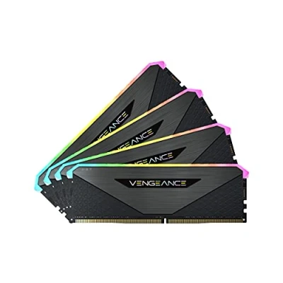Afbeelding van Corsair CMN32GX4M4Z3200C16 VENGEANCE RGB RT 32GB (4x8GB) DDR4 3200 (PC4 25600) C16 1.35V Desktop Memory,Zwart