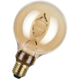 Afbeelding van Bailey Spiraled Glow G95 LED lamp E27 3.5W 120lm 1800K Goud Dimbaar Ø9.5cm