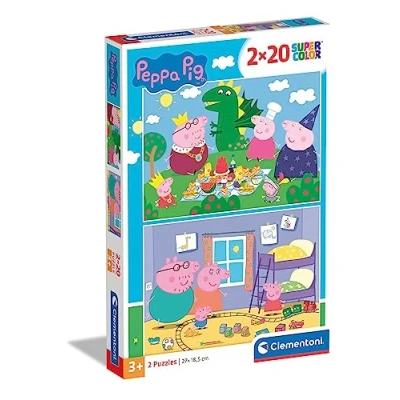 Afbeelding van Clementoni Supercolor Puzzel Peppa Pig 2X20 Stukjes