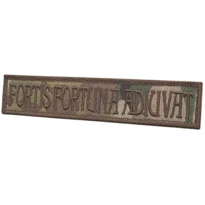 Afbeelding van 2AFTER1 Multicam Fortis Fortuna Adiuvat 1x5 OCP naam Tape John Wick Coyote Morale Tactical Military Fastener Patch