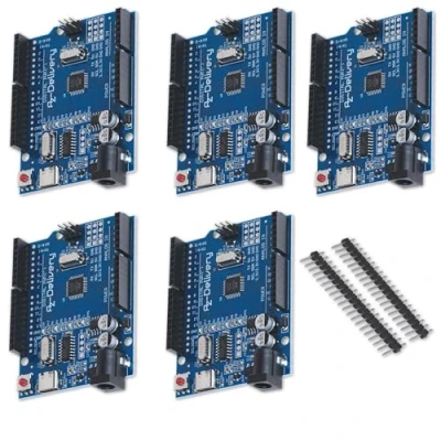 Afbeelding van AZDelivery 5 x microcontroller board AZ ATmega328 met USB C aansluiting inclusief e book