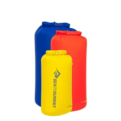 Afbeelding van Sea to Summit Pakzak Lightweight Dry Bag Set 8, 13, 20L Surf The Web, Sulphur, Spicy Orange Blauw