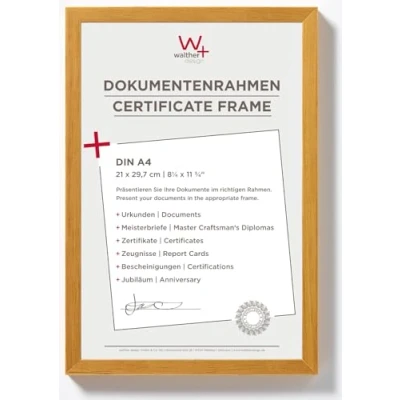 Afbeelding van walther design Fotolijst eiken 21 x 29,7 cm (DIN A4) Documentlijst Pepers Houten BP130E