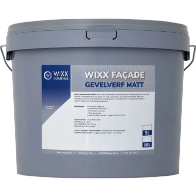Afbeelding van Wixx Façade Gevelverf Matt 10L RAL 9016 Verkeerswit