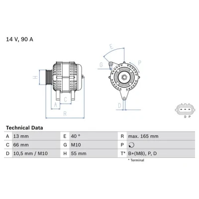 Afbeelding van Bosch Alternator/Dynamo 0 986 082 430