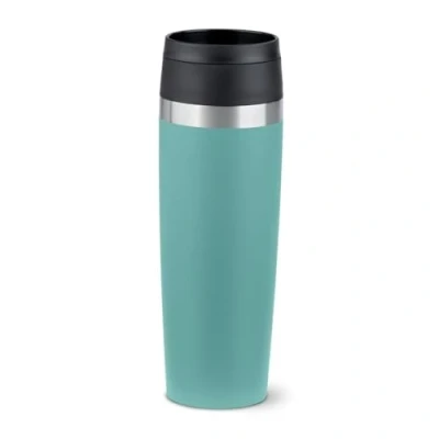 Afbeelding van Emsa Travel Mug thermosbeker 500 ml, 6 uur warm + 12 koud, 100% dicht, gemakkelijk openen en sluiten, koffiemok, poedercoating, petrol, N2023850