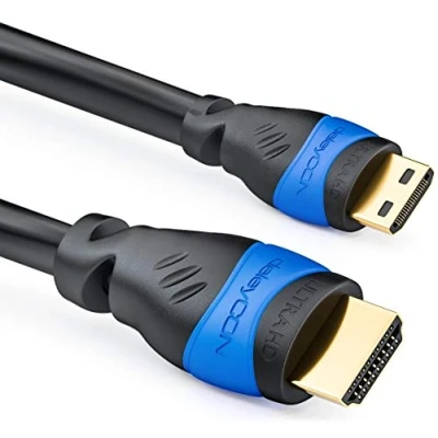 Afbeelding van deleyCON 2m Mini HDMI Kabel 2.0/1.4a Compatibel High Speed met Ethernet (Nieuwste Standaard) ARC 3D 4K Ultra HD 1080p 2160p Zwart