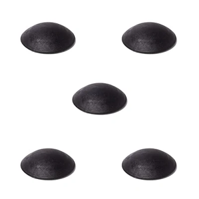 Afbeelding van 5 x sossai® zelfklevende deurbuffer Spot Black Diameter 40 mm Kleur: Zwart Wandbescherming voor deurklink Wandbuffer