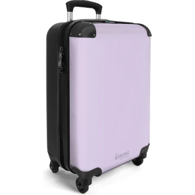 Afbeelding van NoBoringSuitcases.com® Handbagage koffer lichtgewicht Reiskoffer trolley Pastel paars Rolkoffer met wieltjes Past binnen 55x40x20 en 55x35x25