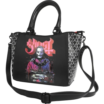 Afbeelding van Ghost Papa Handtas zwart wit rood Polyester Band merch, Bands, Muziek