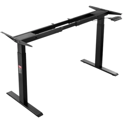 Afbeelding van VEVOR Bureauframe met dubbele motor, instelbare hoogte van 70 117 cm en lengte 110 178 cm, elektrisch tafelframe, ergonomische doe het zelf werkplekbasis (alleen zwart frame)
