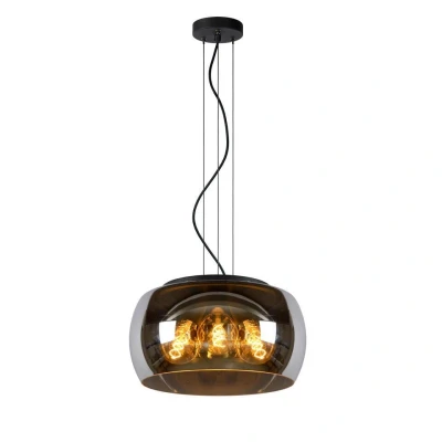 Afbeelding van Lucide Olivia hanglamp fum glas 40 cm