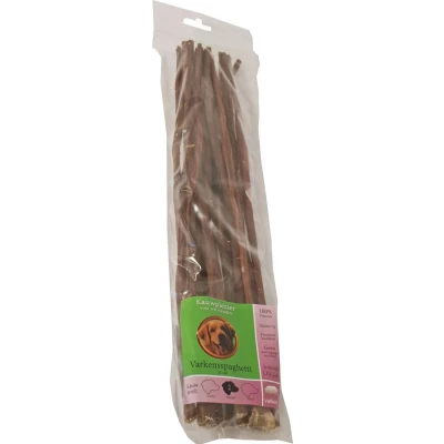 Afbeelding van Natuurlijke snack zak varkensspaghetti 35 cm 120 gram Gebr. de Boon