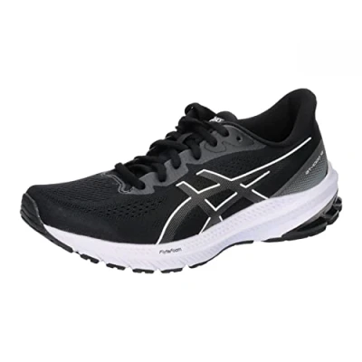 Afbeelding van Asics GT1000 12 Stabiliteit hardloopschoenen, Dames, Maat: 37, Black/white Textiel/ synthetisch