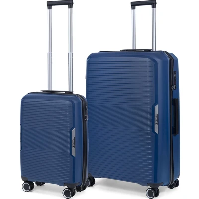 Afbeelding van TravelZ Swinger Kofferset 2 delig Handbagage 55cm + 78 grote koffer TSA slot Blauw