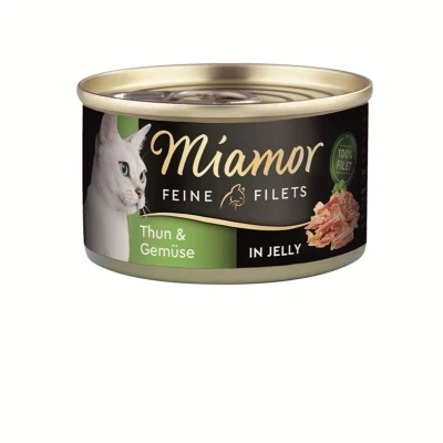 Afbeelding van 6x100g Fijne Filets Tonijn &amp; Groenten Miamor Kattenvoer
