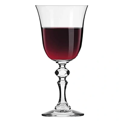 Afbeelding van Kleine rode wijnglazen, set van 6, 220 ml, Krista collectie, kristalglas, perfect voor thuis, restaurants en feesten, vaatwasmachinebestendig