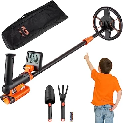 Afbeelding van VEVOR Metaal Detector met 2 Modi IP68 Waterdichte Verstelbare hoogte 15,24cm Deeper Coil Inclusief LCD Scherm + Portemonnee Schep Hark Geschikt voor Kinderen