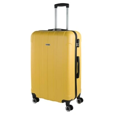 Afbeelding van ITACA Middelgrote Koffer. Medium Trolley Reiskoffer van ITACA. Lichtgewicht ABS Harde Schaal 4 Wielen Cijferslot 771160, Geel