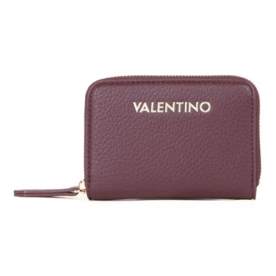 Afbeelding van VALENTINO Portemonnee Post Re Zip Around Wallet Vino / Nero Wijnrood