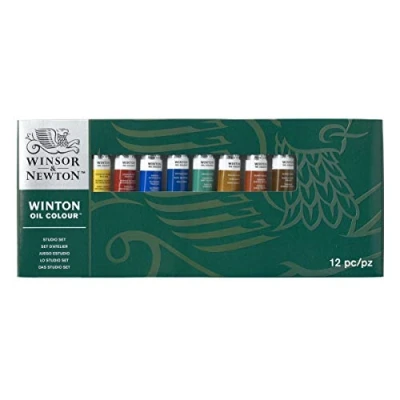 Afbeelding van Winsor &amp; Newton 1490700 Winton fijne olieverf van hoge kwaliteit met gelijkmatige consistentie, lichtecht, dekkingskracht en rijk aan pigmenten 8 kleuren a 21ml tubes