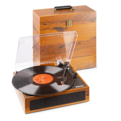 Afbeelding van Fenton RP170L platenspeler met Bluetooth en bijpassende platenkoffer