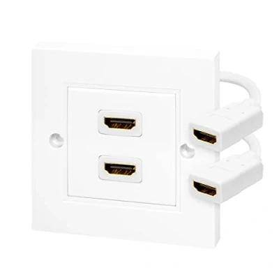 Afbeelding van LogiLink aansluitdoos, 2 x HDMI, afgeschermd, wit