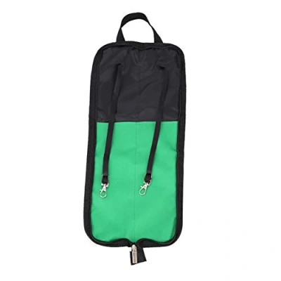 Afbeelding van tas voor drumstok,Vervangende Tamboerijnstokken, waterdicht, draagbaar, onweersbui, tas, drumstickhouder, beschermhoes met draagriem (groen)
