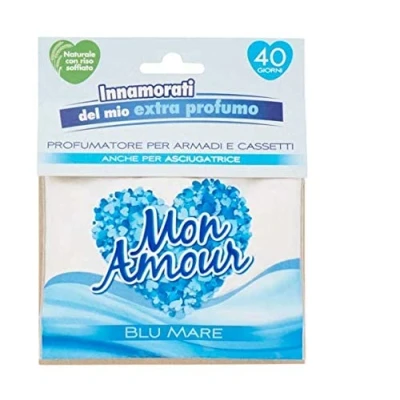 Afbeelding van Felce Azzurra Mon Amour geurdispenser voor kasten en laden, zeeblauw, extra geur, 1 zak x 20 g