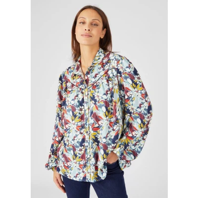 Afbeelding van Damart Blouse in zuivere viscose, Lenzing(TM) EcoVero(TM) Dames Blauw 42