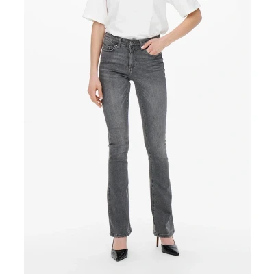 Afbeelding van ONLY Onlblush MID Flared Jeans, Dames, Maat: Lx30, Grey denim