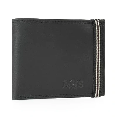Afbeelding van Lois Portemonnee Leer Heren Functioneel en Duurzaam Wallet For Men, Mens met Tijdloze, Bestendige Leer. RFID Portemonnee., Zwart