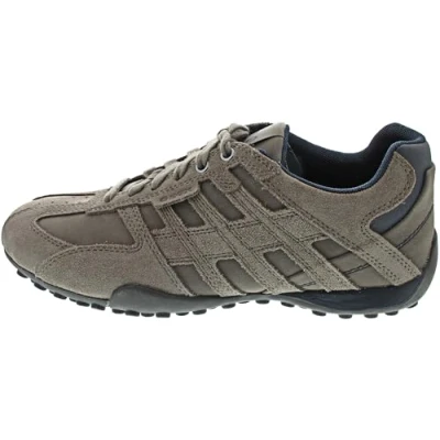 Afbeelding van Geox u Snake Sneakers laag, Heren, Maat: 45, Dove grey a ekc Leer en textiel