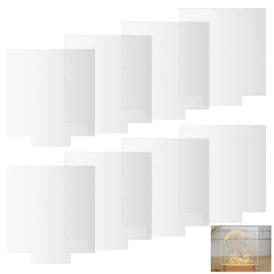 Afbeelding van 8 stuks transparante acrylplaten, vierkant, 15 cm, helder acrylglas, 2 mm plaat, plexiglas platen, kunststof acryl bladeren voor led lichtbasis, borden, schilderijen, doe het zelf displayprojecten