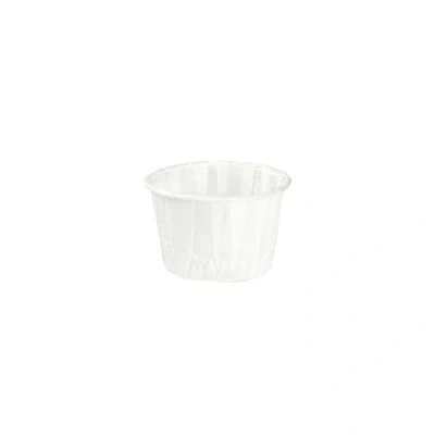 Afbeelding van GREENBOX Papierbeker 20 ml wit I duurzame dipschaal voor sauzen en dips witte beker van gewaxt papier biologisch afbreekbaar plasticvrij gerecyclede materialen 250 stuks