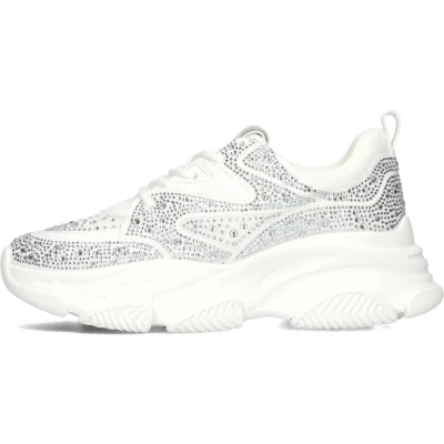 Afbeelding van Steve Madden Jprivy Sneakers laag voor kinderen, Maat: 33, White Imitatieleer/ textiel