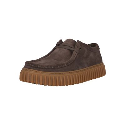 Afbeelding van Clarks Torhill Sportieve veterschoenen, Heren, Maat: 44, Dark brown suede (26181386)