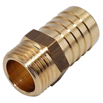 Afbeelding van SKIR&#039;CO 1 st mannelijke schroefdraad weerhaak messing fitting 1/2&quot; x 20 mm, slang prikkeldraad adapter, staart connector, BSP