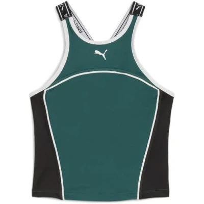 Afbeelding van Puma FIT Train Strong Fitted TANK Top, Dames, Maat: XL, Cold green